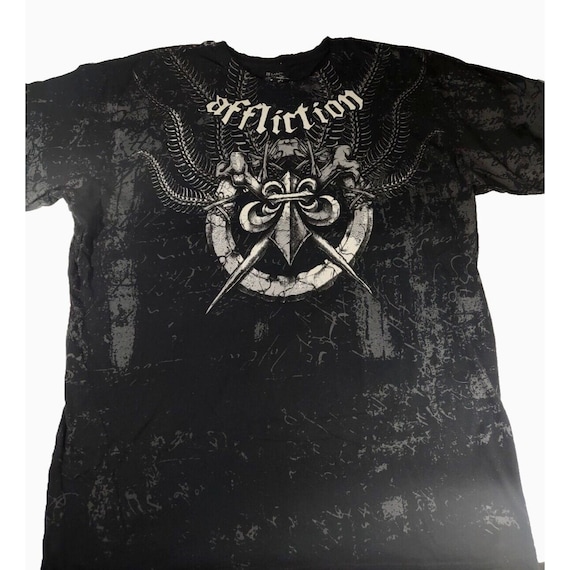 RARE! Affliction X Static X Collab Size 3XL XXXL Y2K Biker Vintage