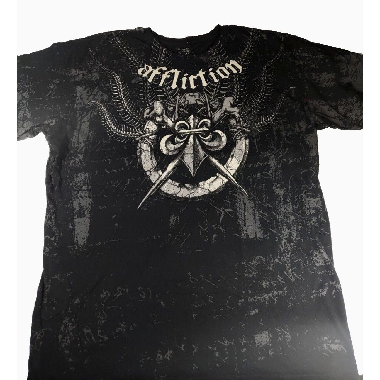 RARE! Affliction X Static X Collab Size 3XL XXXL Y2K Biker Vintage
