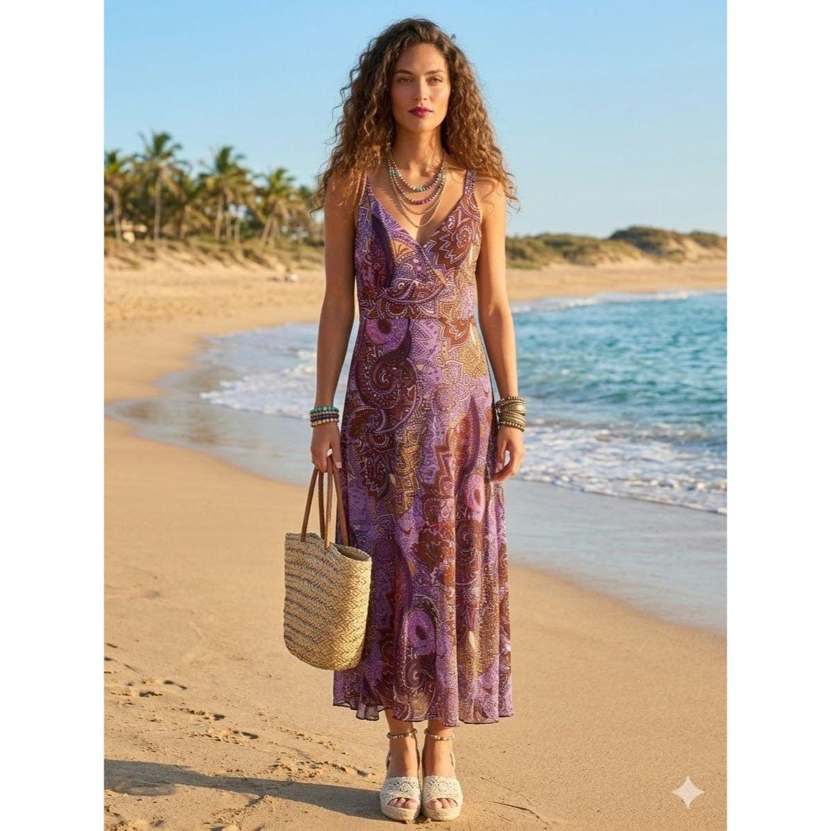 Purple and Gold Maxi Dress - Etsy