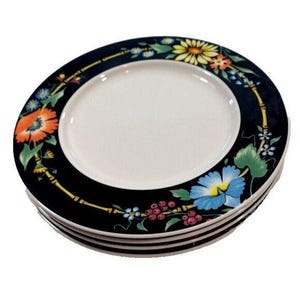 Vintage Villeroy &  Boch Luxembourg Xenia Set of 4 8&quot; Salad Plates ( 2 avail)