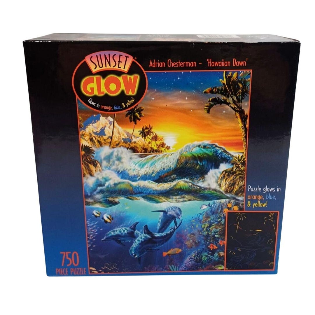 Ceaco 750 Piece Puzzle Sunset Glow in the Dark Hawaiian Dawn