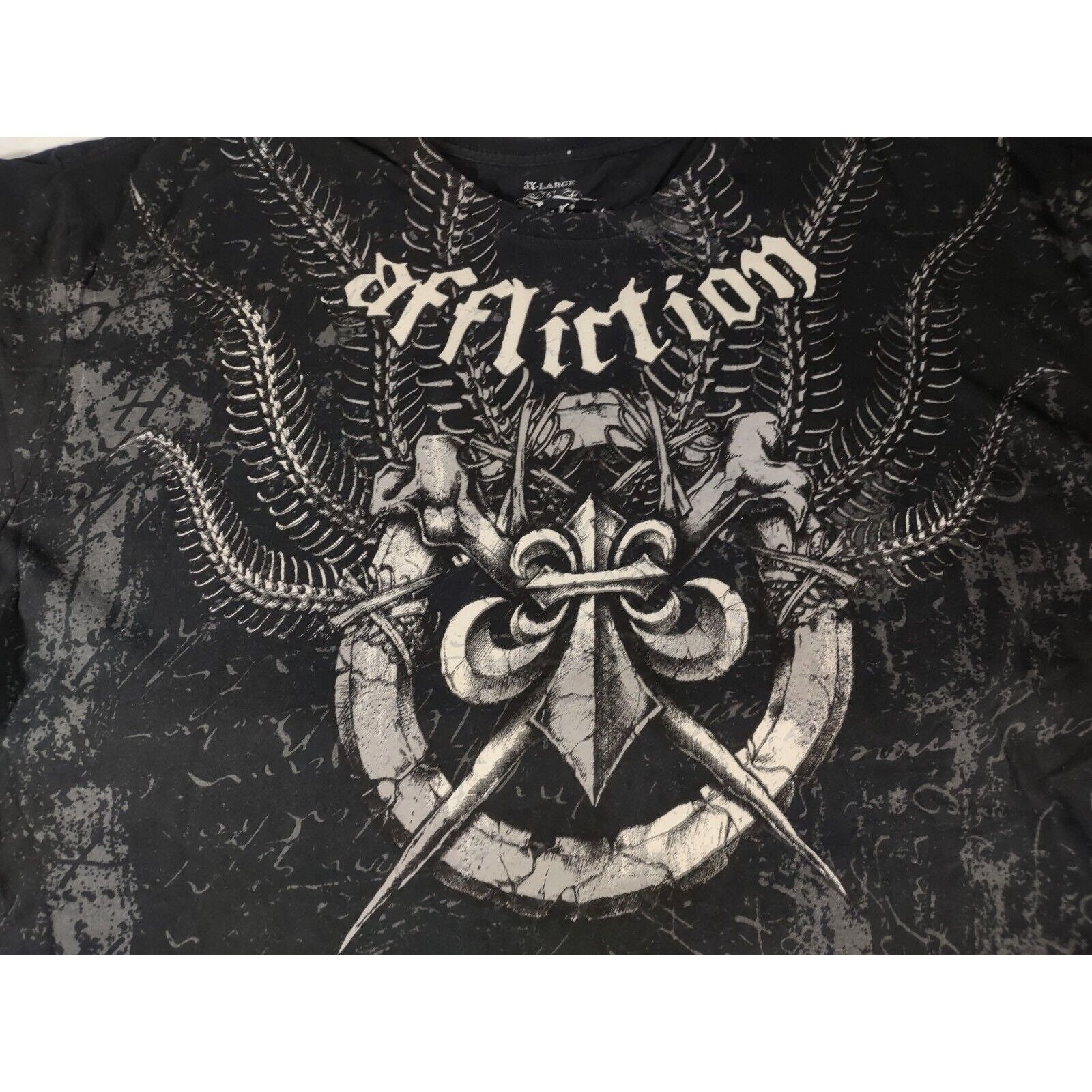 RARE! Affliction X Static X Collab Size 3XL XXXL Y2K Biker Vintage 