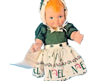 Vintage Daisy Kingdom Baby Doll With Bonnet | #3074-32104 | Vinyl