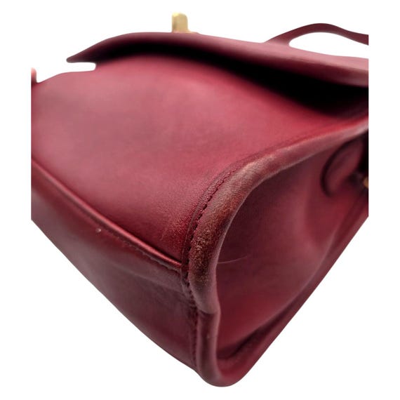 Vintage Coach Court Bag Satchel Red Brass Hardware #9870 With