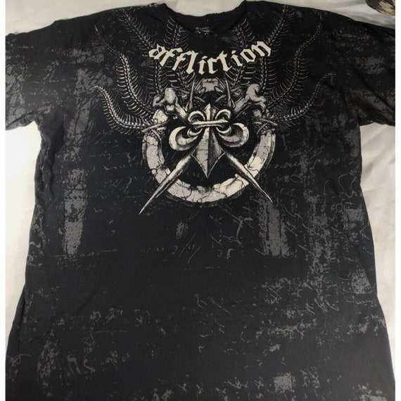 RARE! Affliction X Static X Collab Size 3XL XXXL Y2K Biker Vintage