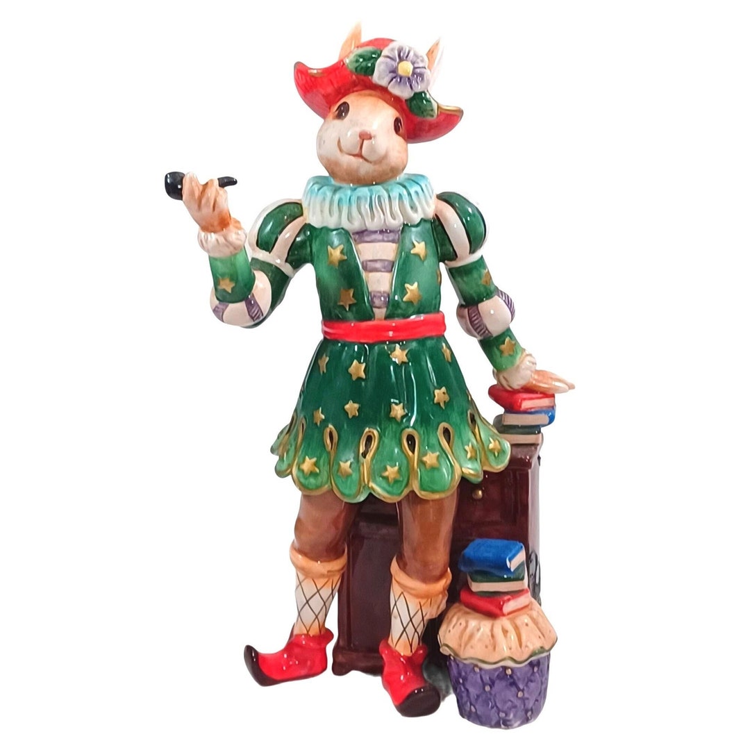 Bavarian William Shakespeare Rabbit Hamlet Library Books Whimsical