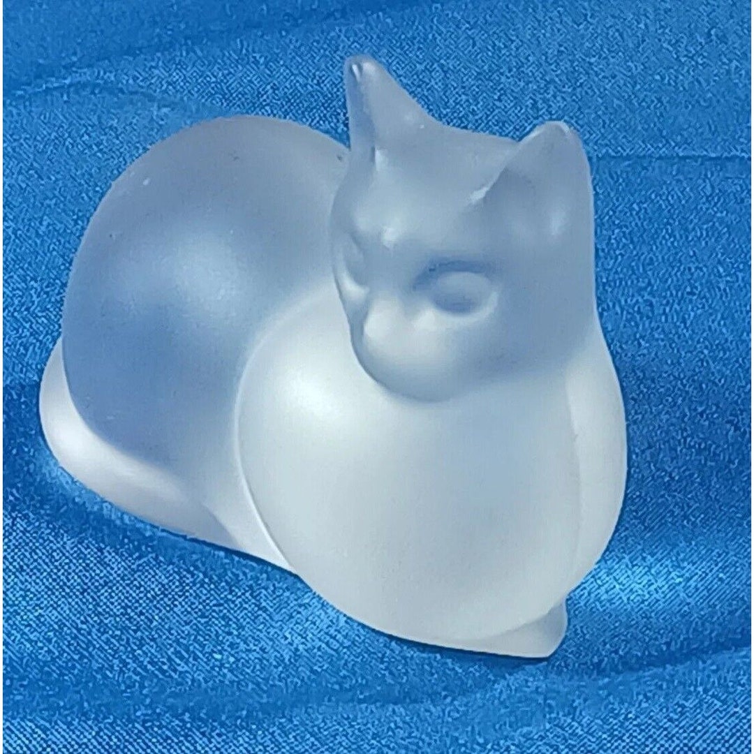 3 Lenox Crystal Cats Mother Baby Kitten Ball of Yarn Frosted Etsy