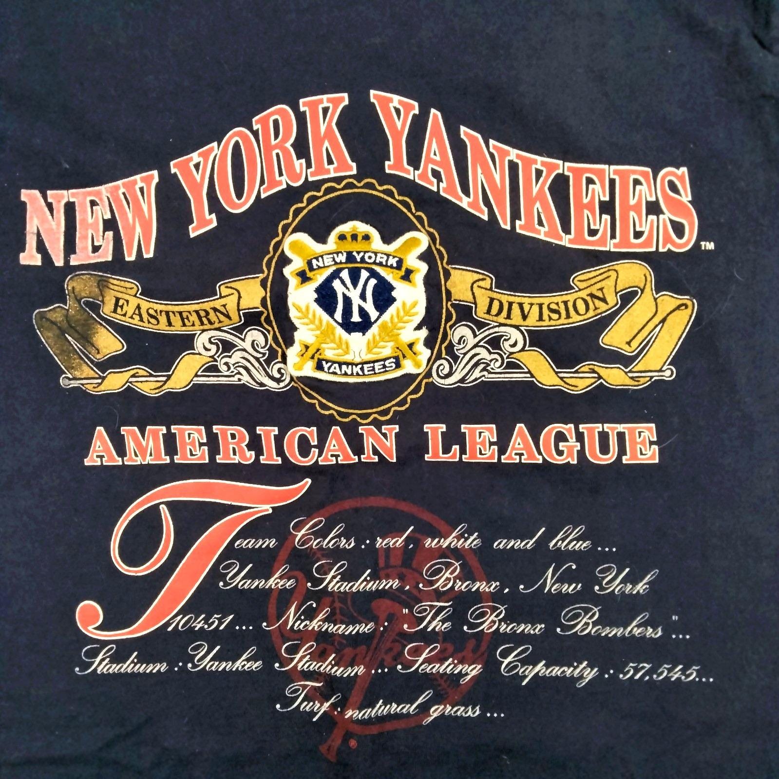 Vtg 90s New York Yankees Shirt by Nutmeg Mills Featuring Patch