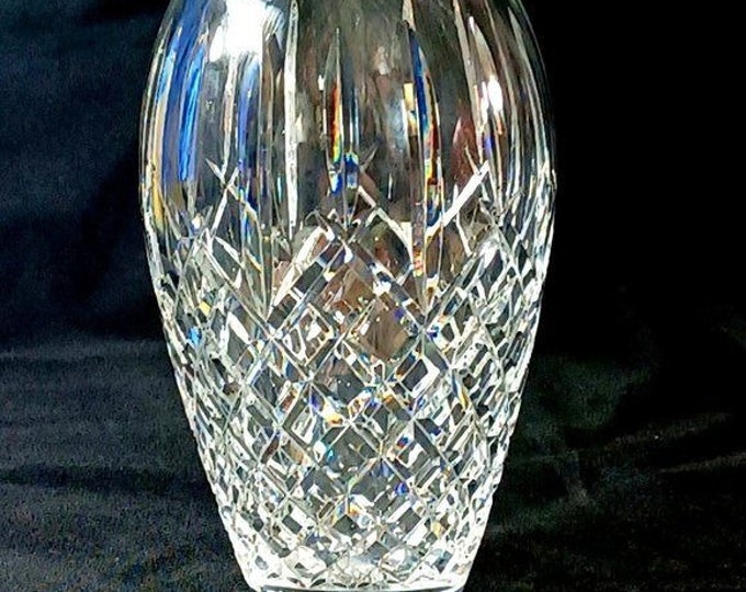 Waterford Crystal Araglin 9 Deep Hand Cut Sparkling Lead Crystal Vase Signed Etsy