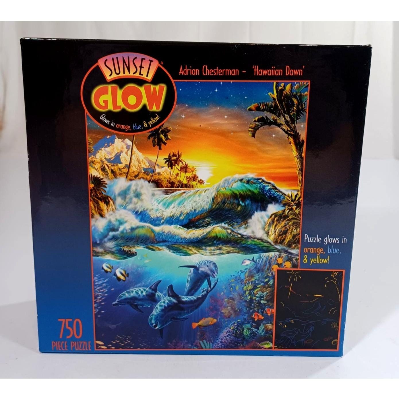 Ceaco 750 Piece Puzzle Sunset Glow in the Dark Hawaiian Dawn