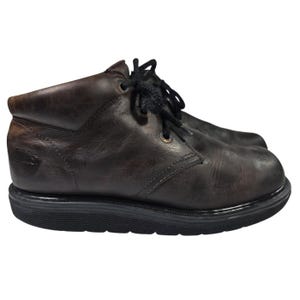 Vintage 90s Dr. Martens 623 Chunky Dark Brown Leather Boots Mens Sz 9 Durable Workwear