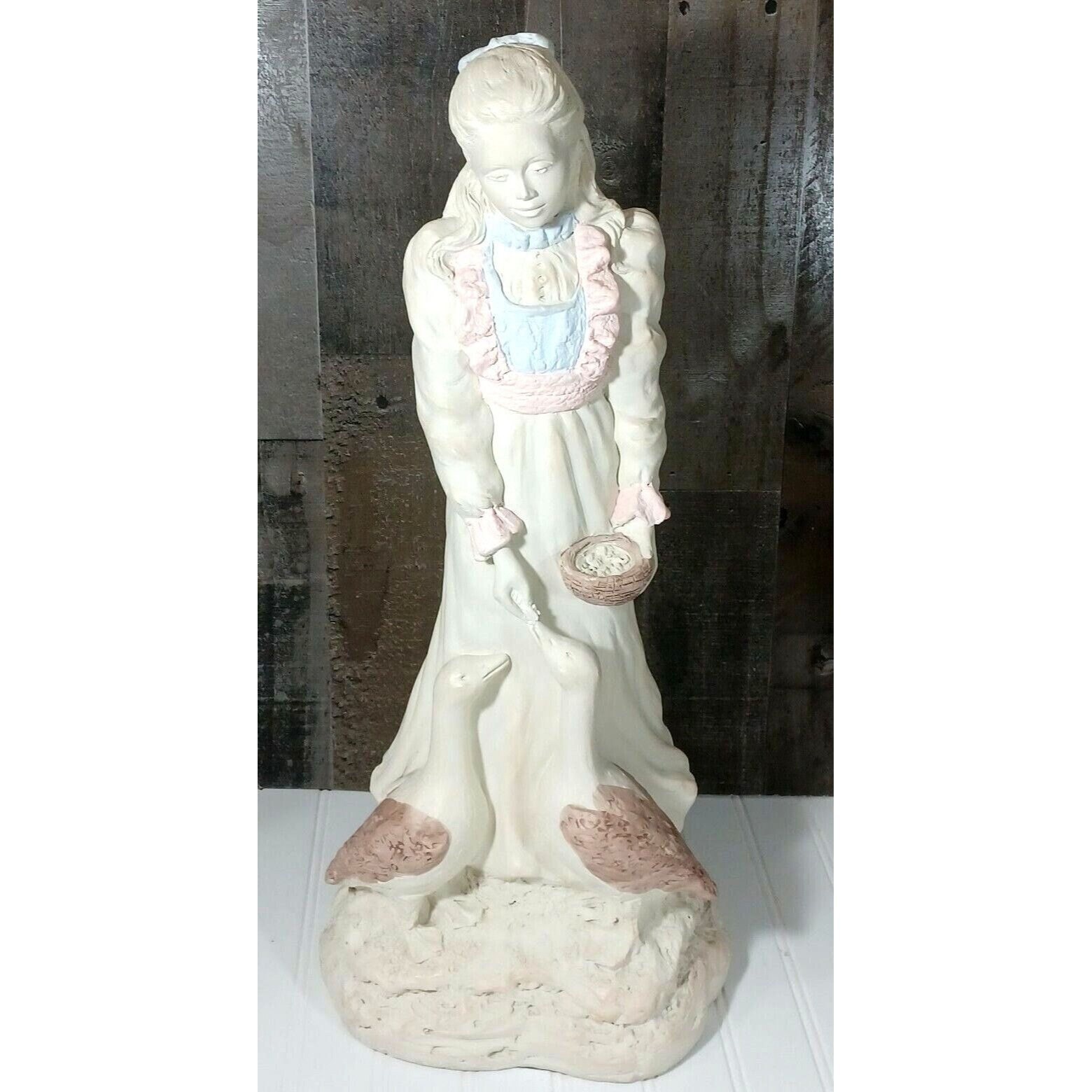 Austin Sculpture アリス・ヒース作 La Femme Fleur Alice Heath SCULPTURE Statue Emily VTG 1990 Austin Victorian Girl