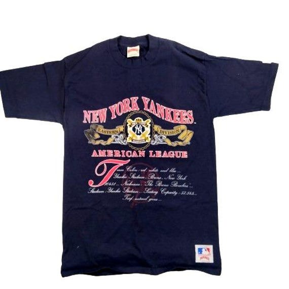 Vtg 90s New York Yankees Shirt by Nutmeg Mills Featuring Patch