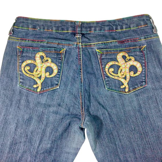 Vintage Southpole Womens 32x31 Embroidered Contrast Stitch Dark