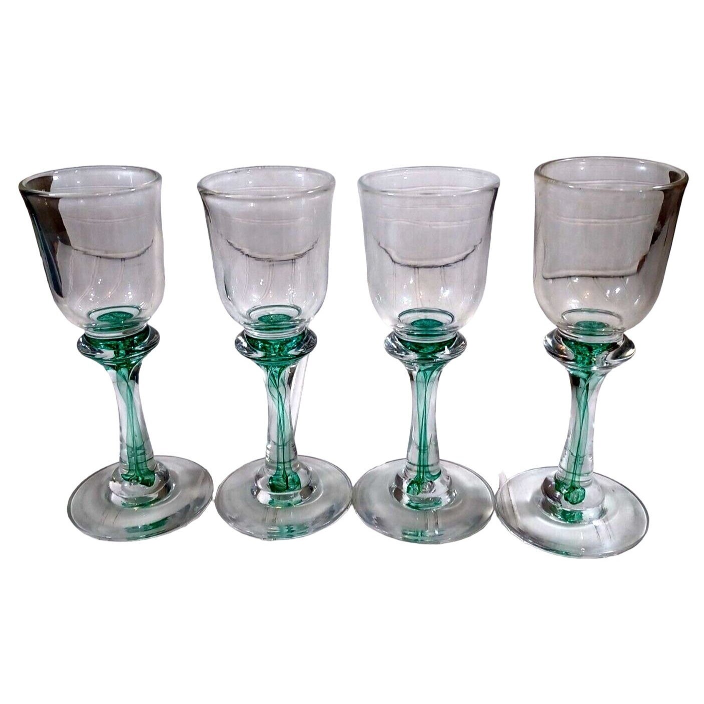 Jerpoint Irish Green Twist Hand Blown Wine Art Glass Kilkenny Etsy