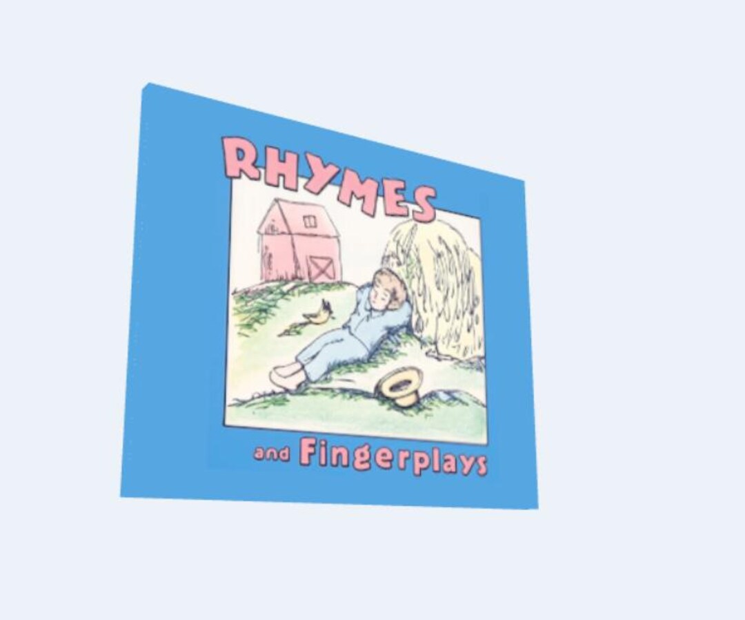 Finger Rhymes Barney Book Replica | 90s TV Prop, Display Gift - Etsy ...