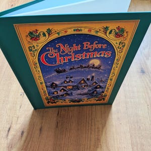The Night Before Christmas Barney Book Replica | 90s TV Prop, Display Gift
