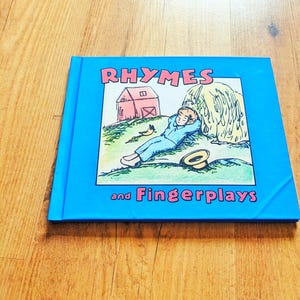 Finger Rhymes Barney Book Replica | 90s TV Prop, Display Gift