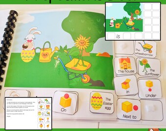 Teaching Prepositions Easter Themed Interactive Book - Teaching Resources