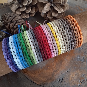 Spiral Macrame Friendship Bracelet waterproof - best friend gift  - Personalization by color