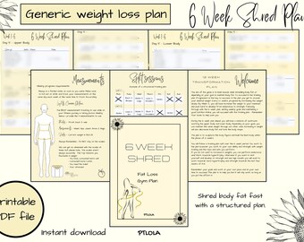 6 weken Shred Gym Plan voor dames: vetverlies en bilspieren trainen (pdf-download)