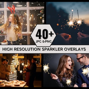 45 Photoshop Sparkler Overlay Bundle, Photoshop Overlay, Bokeh Sparklers, Bokeh Effect, Bokeh Overlay, Wedding Sparklers, Wedding Overlay
