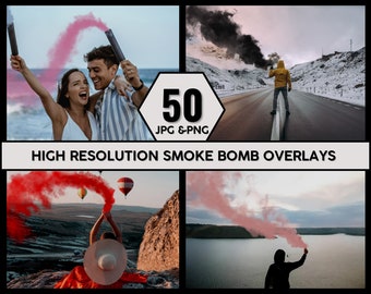 50 Smoke Bomb Overlay Bundle, Fog Overlay, Smoke Overlay, Photo Overlays, Smoke Bomb Photoshop, Photo Effect, Overlays