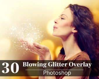 Superposiciones de Photoshop con purpurina: Efectos bokeh (descarga digital)