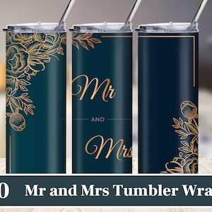 Mr. and Mrs. Matching Wedding Tumblers, Mr Tumbler, Mrs Tumbler, Wedding Cups, Bride Tumbler, Groom Tumbler, Bride and Groom Gift