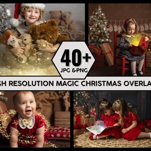40 Christmas Overlays Bundle, Christmas Photoshop, Magic Christmas Overlays, Sparkle Overlay, Holiday Overlays, Christmas Magic, Photoshop