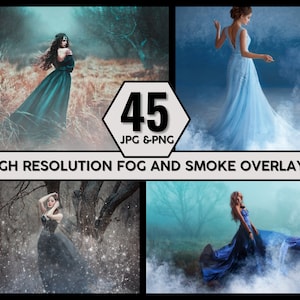 45 Photoshop Fog Overlays Bundle, Photoshop Smoke Overlays, Fog And Mist, Realistic Smoke, Real Fog Overlays, Fog Overlays, Fog Effects