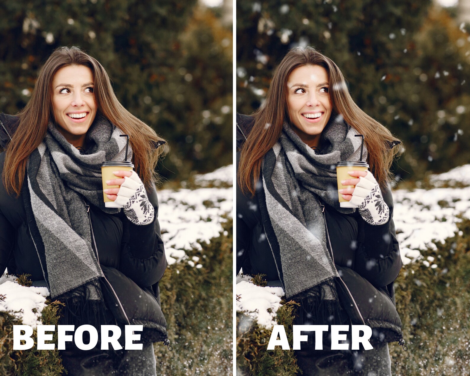 40 Snow Overlays, Snow Overlay, Bokeh Snow Overlays, Winter