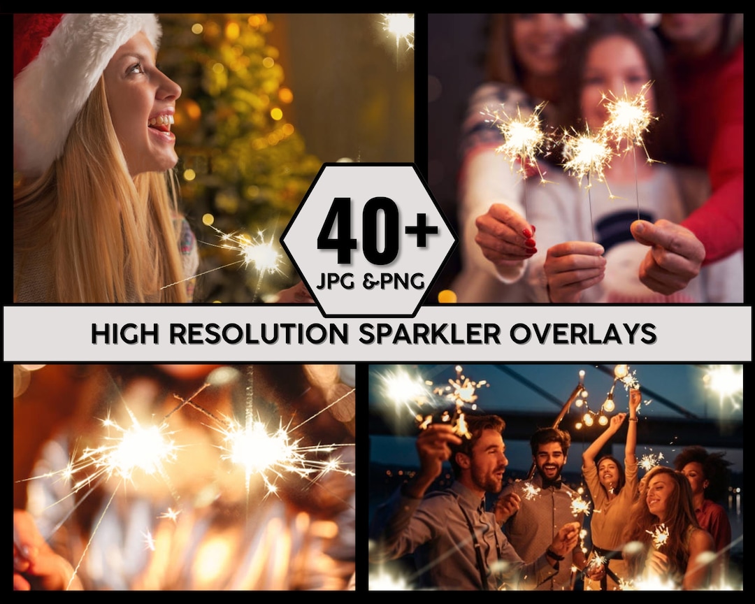 Sparkler Photo Overlay Bundle, Bokeh Effects (JPEG, PNG) - Etsy