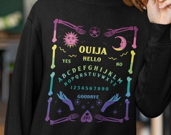 Esoteric Shirt,Ouija Shirt,Ouija Sweatshirt,Ouija Spirit Board,Occult Shirt,Ouija Sweater,Horror Sweatshirt,Skeleton,Gothic Shirt,Paranormal