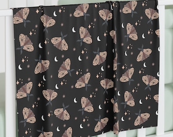 Swaddling Baby Blanket, Witchy Baby Stuff, Goth Baby Stuff, Baby Shower Gift, Boho Baby Shower, Boho Baby Decor