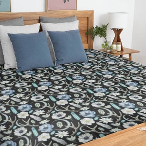 Pagan Bedding, Witchy Duvet Cover Set, Cottagecore Bedding, Witchy Home Decor, Wiccan Decor, Crystal Lover Gift, Druid Home Decor