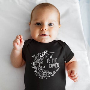 Goth Baby Clothes,Witchy Stuff,Nursery,Witchy Infant,Newborn Outfit,Alternative Baby Bodysuit,Girl Boy,Emo Decor,Wiccan Gifts,Vampire,Coven