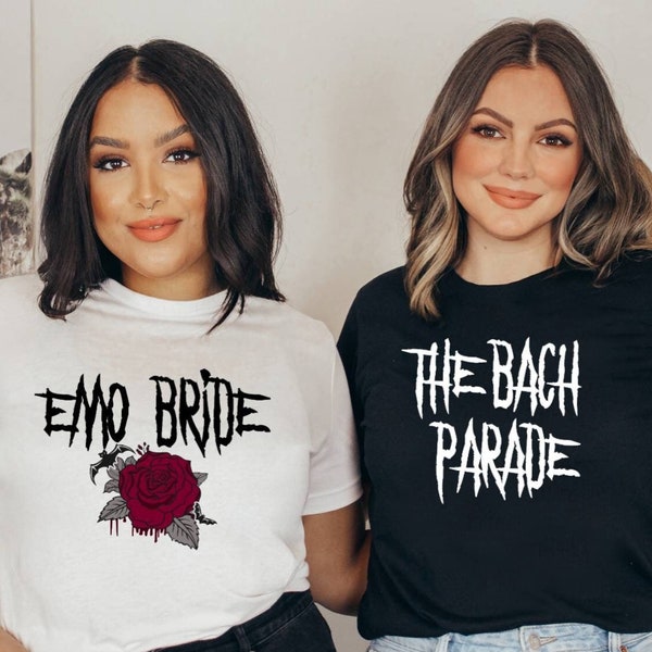 Emo Bachelorette Party Shirts,Emo Bachelorette, The Bach Parade, 2000s Nostalgia,Throwback Bridal Party,Punk Rock Bachelorette,Offbeat Bride