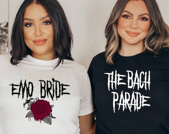 Emo Bachelorette Party Shirts,Emo Bachelorette, The Bach Parade, 2000s Nostalgia,Throwback Bridal Party,Punk Rock Bachelorette,Offbeat Bride