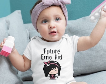 Emo Baby Clothes, Future Emo Kid, Goth Baby Nursery, Goth Baby Stuff, Alternative Baby Clothes, 2000s Emo, Emo Throwback, Alt Baby,Punk Rock
