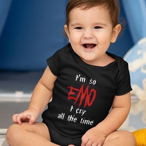 Emo Baby Bodysuit, Baby Emo, Emo Baby Clothes, Alternative Baby Clothes, Punk Baby Clothes, Punk Rock, 2000s Nostalgia