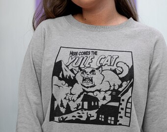 Jolakotturinn Sweatshirt, Yule Cat, Icelandic Folklore, Cryptids, Pagan Christmas,
