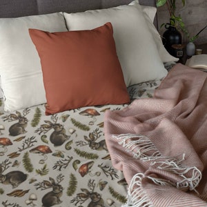 Pagan Bedding, Witchy Duvet Cover Set, Cottagecore Bedding, Witchy Home Decor, Wiccan Decor, Mushroom Bedding,Hedge Witch, Mushroom Lover