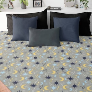 Celestial Bedding, Celestial Duvet Set, Witchy Duvet Cover,Dorm Bedding, Sun and Moon, Boho Bedding, Gothic Home Decor, Eccentric Duvet