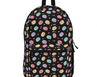 Macaron Backpack, Back to School, French Macaron, Gift for Pastry Chef, Cute Kawaii Aesthetic, Cute Daypack, Festival or Con Wear, Adorable