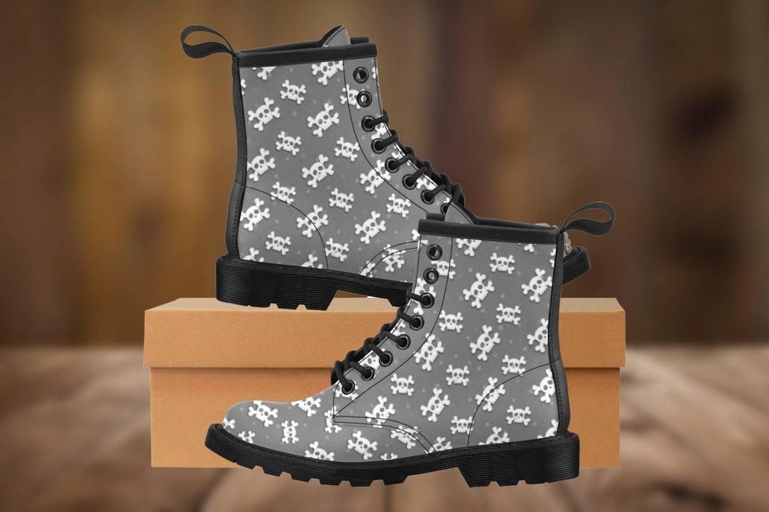 Emo Boots, Emo Clothing, Punk Rock Boots, Gothic Boots, Skull Shoes