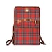 Tartan Red Plaid Scottish Royal Stewart Purse Crossbody Canvas Saddle Bag