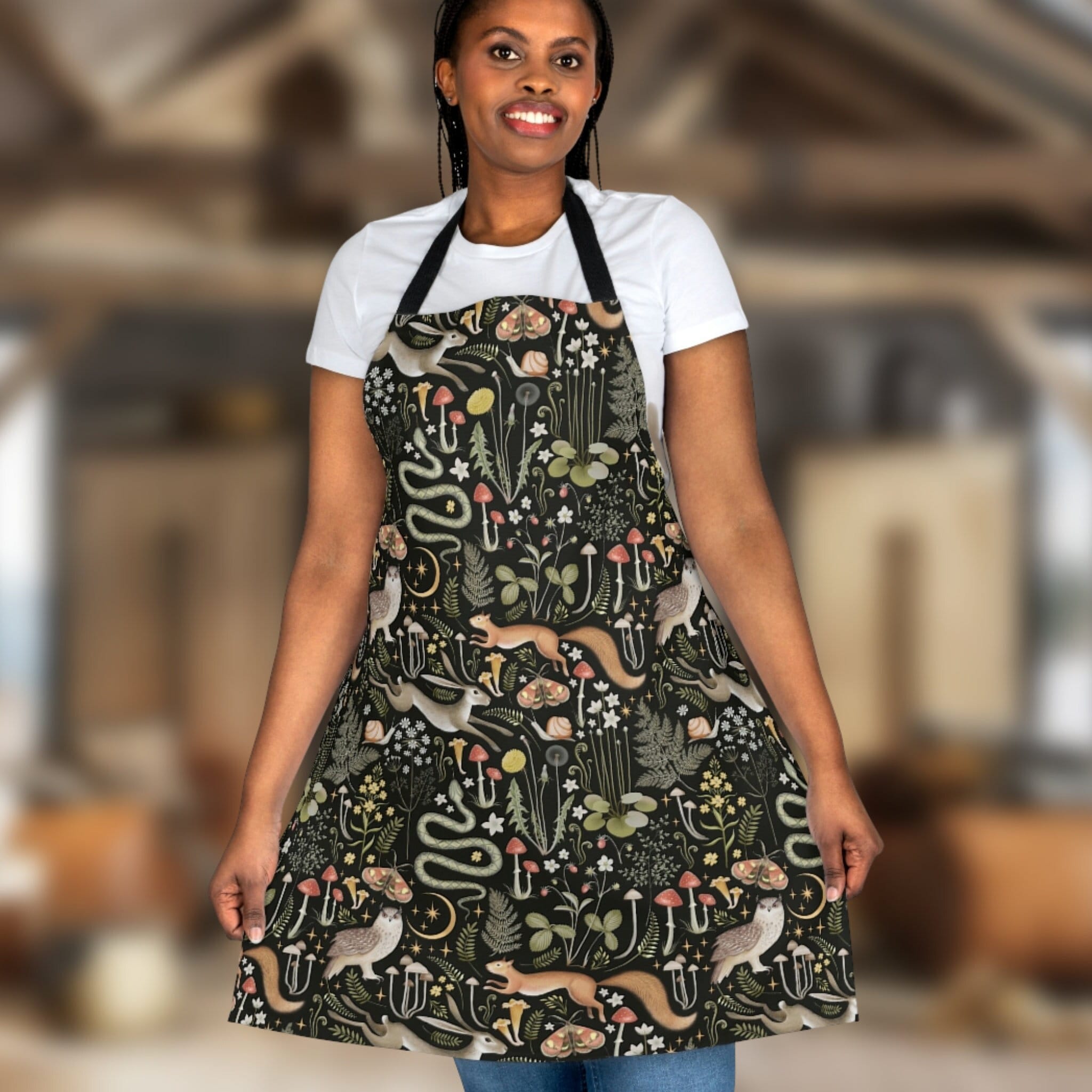Witchy Apron Kitchen Witch Dark Cottagecore Apron Kitchen - Etsy