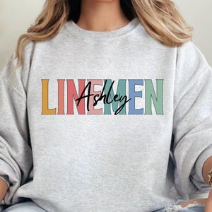 Custom Linemen Shirt, Linemen Sweatshirt, Linemen Hoodie, Personalized Linemen Gift, Bold Letter Name Shirt, Linemen Crewneck
