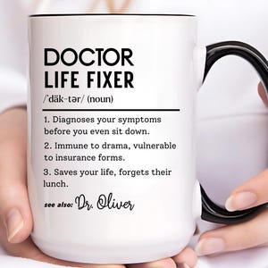 Doctor Mug, Personalized Definition Mug, Custom Doctor Mug, Sarcastic Gift for Doctor, Humor Mug, Doctor Birthday Gift, Doctor Cup